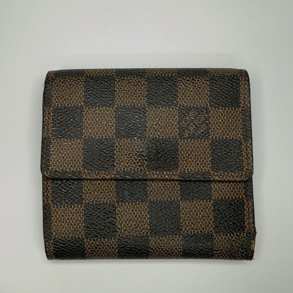 Louis Vuitton Handbags - Louis Vuitton Damier Ebene Brown Monogram Canvas Trifold Wallet | Unisex | Used
